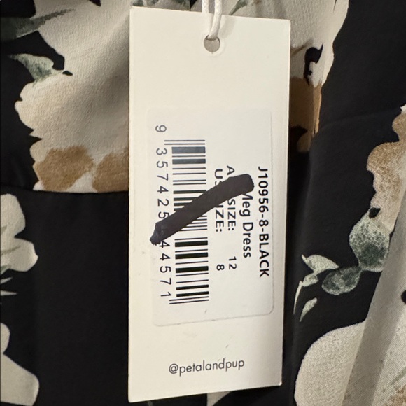 NWT- Petal & Pup Meg Floral Print Bustier Dress, Black, Size 8 - Picture 12 of 12